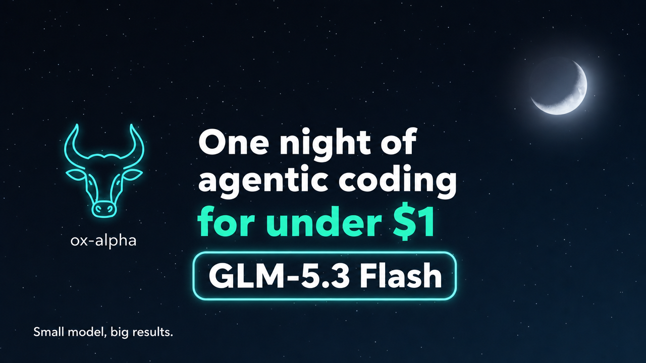 One Night of Agentic Coding for Under : Meet GLM-5.3-Flash